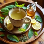 Simple Guide To Drying Lemon Balm Leaves For Tea Today 6 Cup of lemon balm tea after drying lemon balm leaves for tea