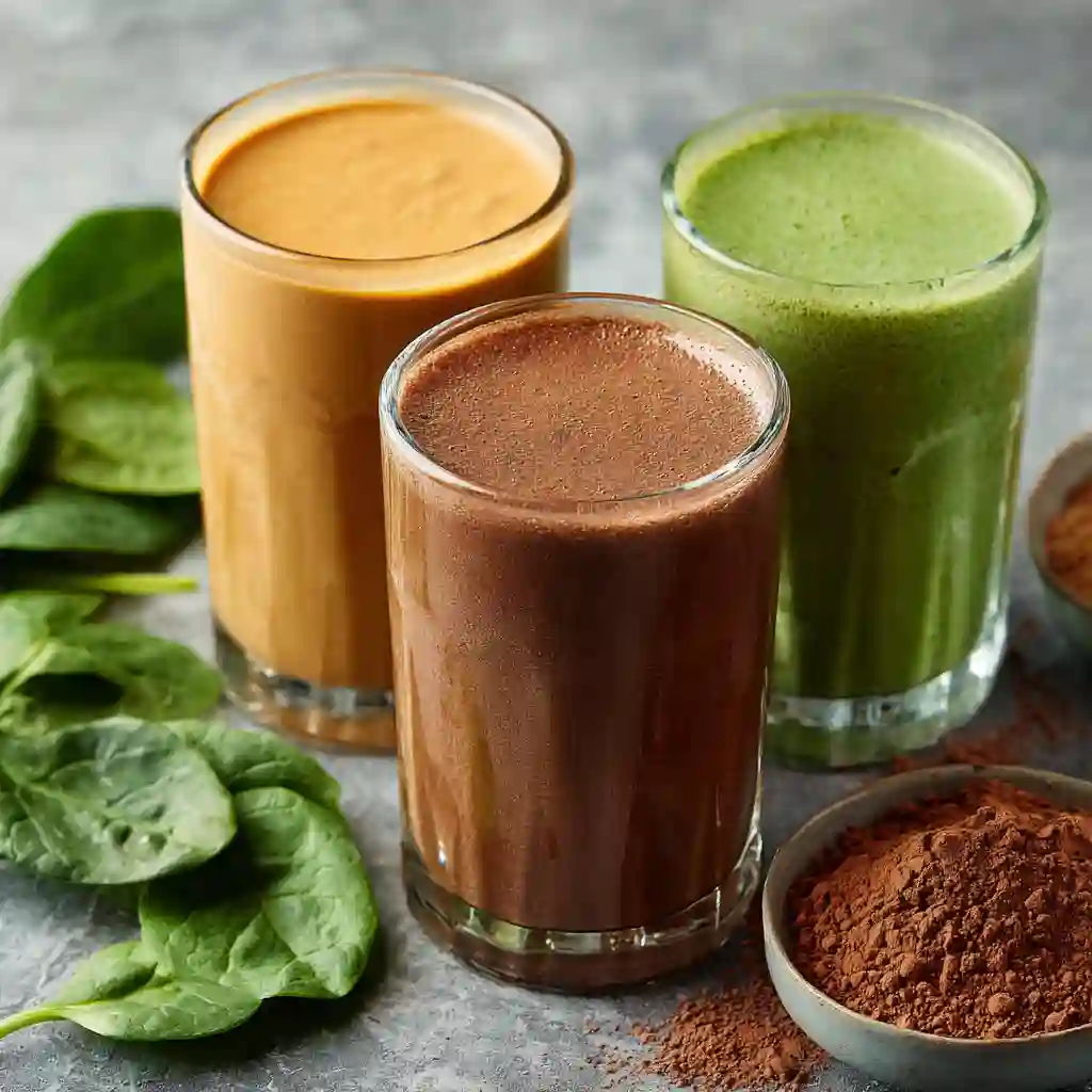 Peanut Paradise Tropical Smoothie: Healthy & Easy Copycat Recipe 11 Three healthy smoothie variations, including the Peanut Paradise Tropical Smoothie copycat, a chocolate version, and a green smoothie with spinach.