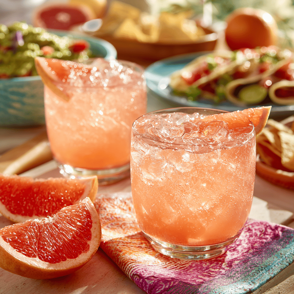 Grapefruit Soda Magic: Transform Your Day With Every Fizzy Sip 5 Grapefruit soda served with tacos and fresh snacks