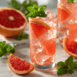 Grapefruit Soda Magic: Transform Your Day With Every Fizzy Sip 6 Refreshing glass of grapefruit soda on a sunny table