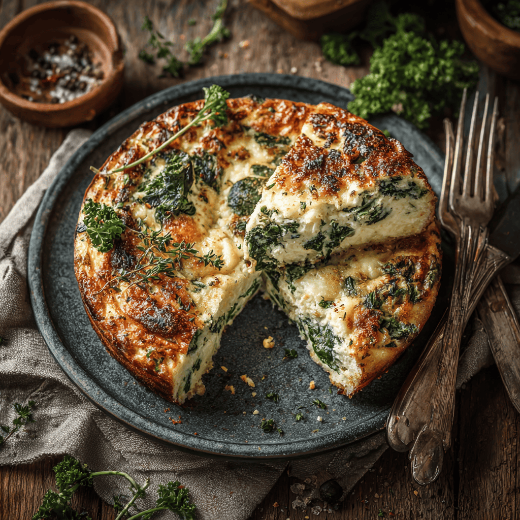 Cottage Cheese and Spinach Crustless Quiche You’ll Love (Recipe Included) 5 Whole Cottage Cheese and Spinach Crustless Quiche with golden crust and fresh herbs